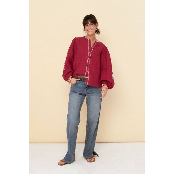 Sonmer Leonor Blouse in Cherry - Picture 2 of 5